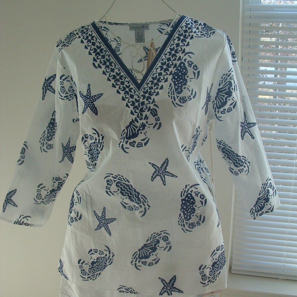 Beach Cover Top Blouse Cover Top - Picture 4 of 8